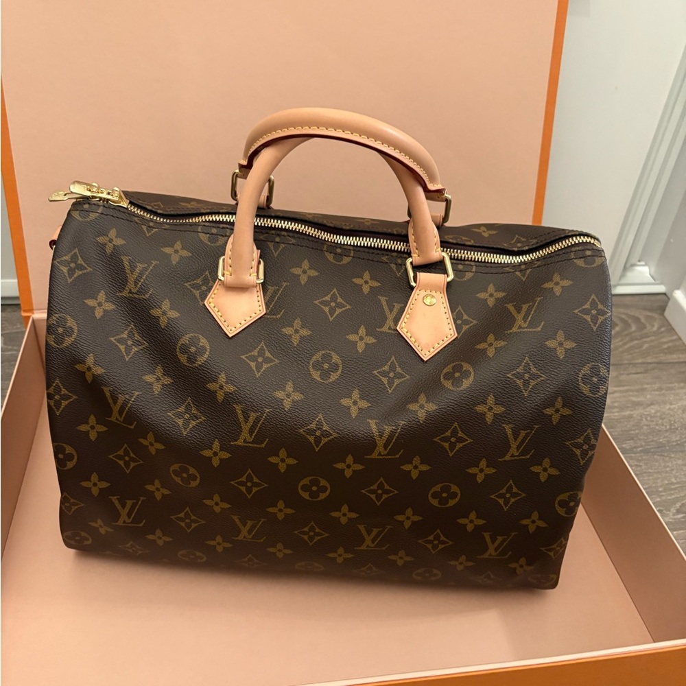 Authentic Louis Vuitton Monogram Brown and Tan handbag